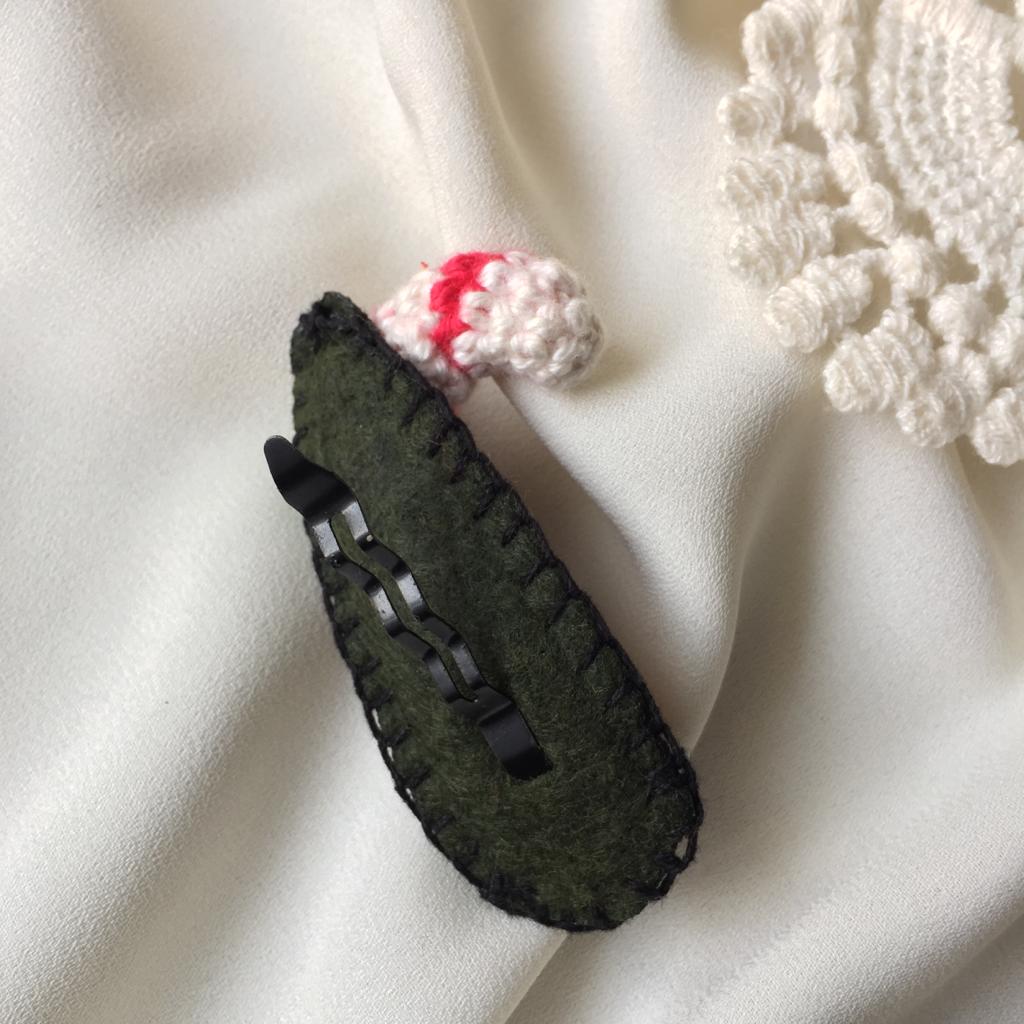 Candy cane hair clip