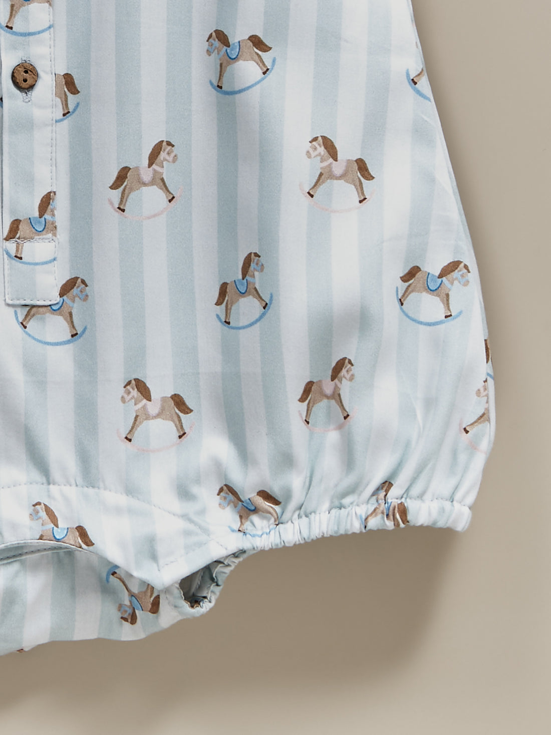 Baby | Light Blue Cotton Printed Romper | My Playtime