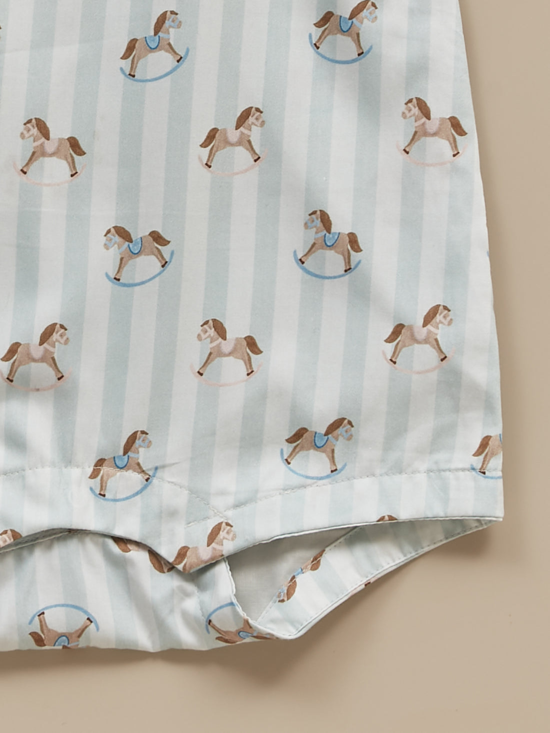 Baby | Light Blue Cotton Printed Romper | My Playtime