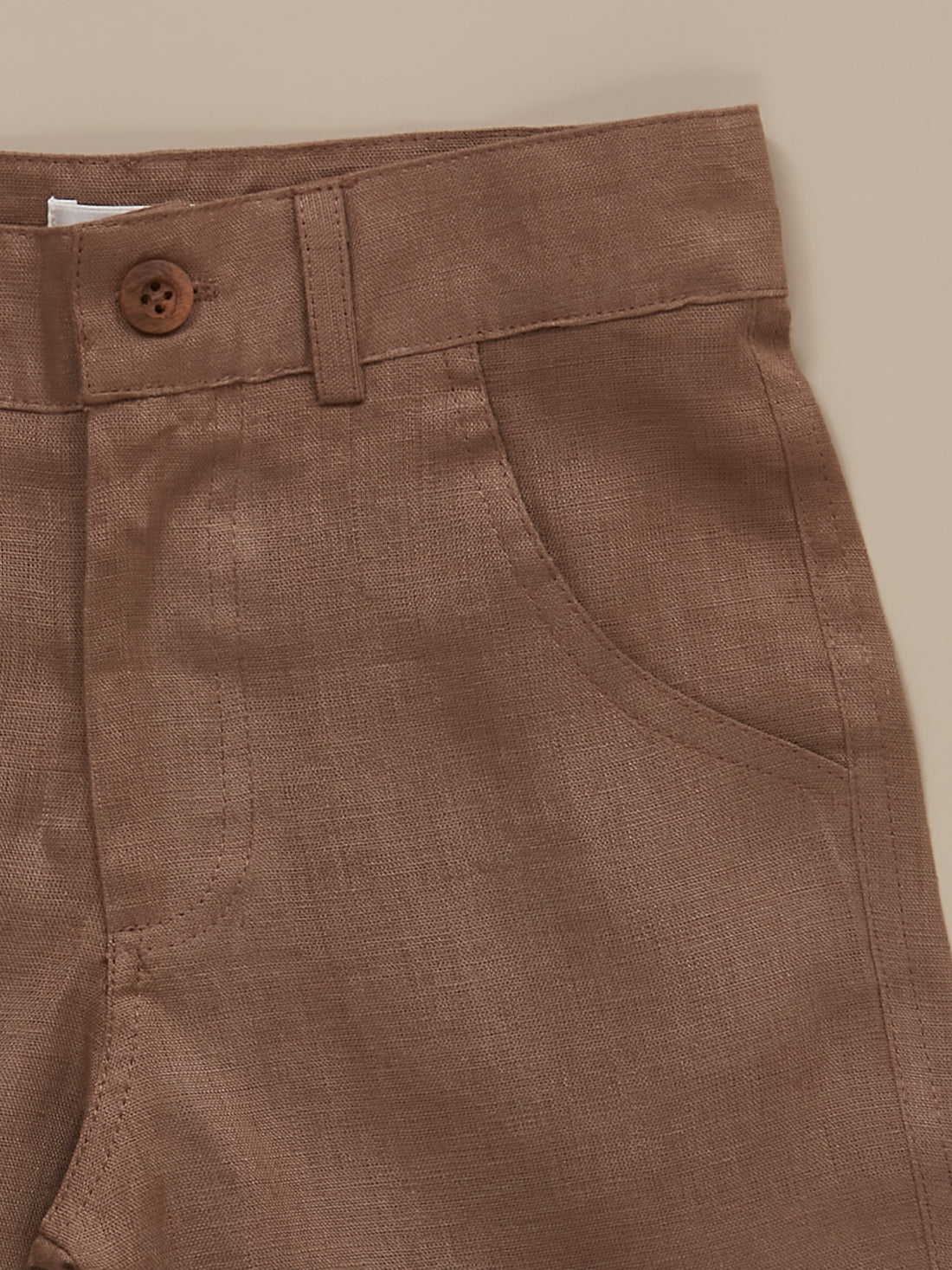 Boys | Brown Linen Shorts | Earth