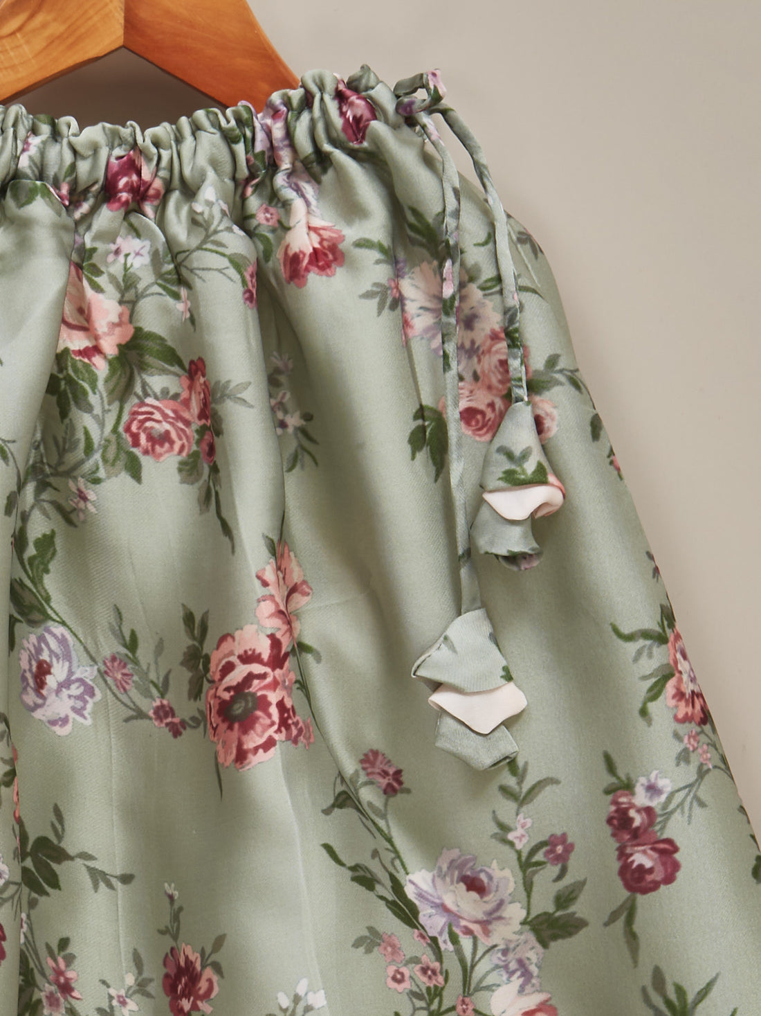 Girls | Pure Mulberry-Silk Ethnicwear | Mehendi (MADE-TO-ORDER)