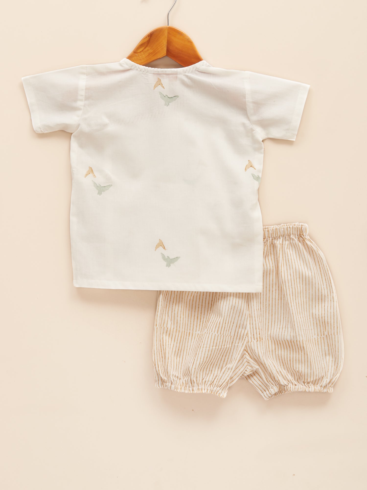 Liz Jacob jhabla sets in handblock prints for babies, lightweight and breathable