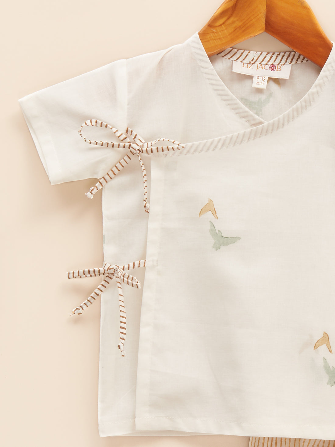 Liz Jacob jhabla sets in handblock prints for babies, lightweight and breathable