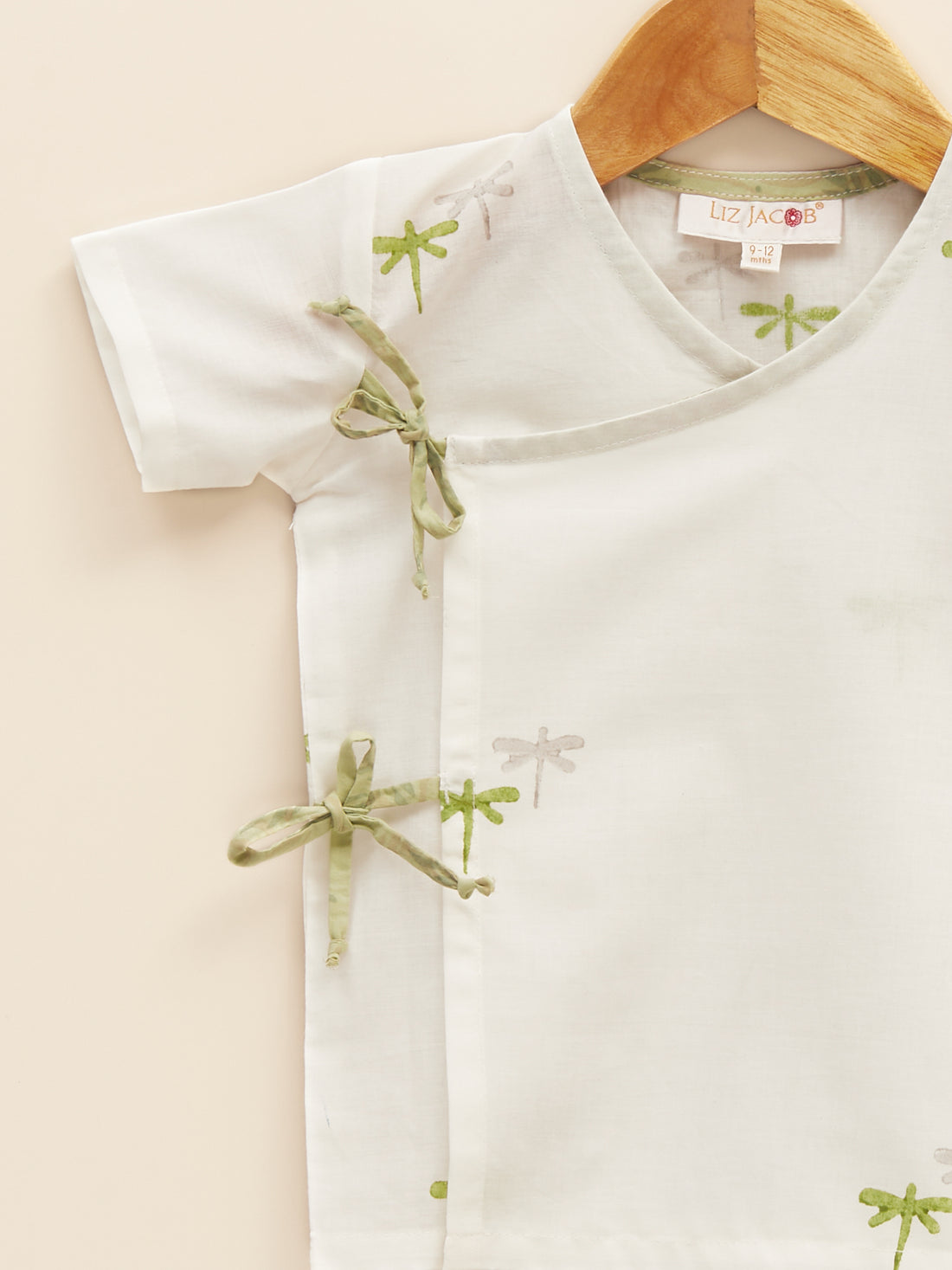 Liz Jacob jhabla sets in handblock prints for babies, lightweight and breathable