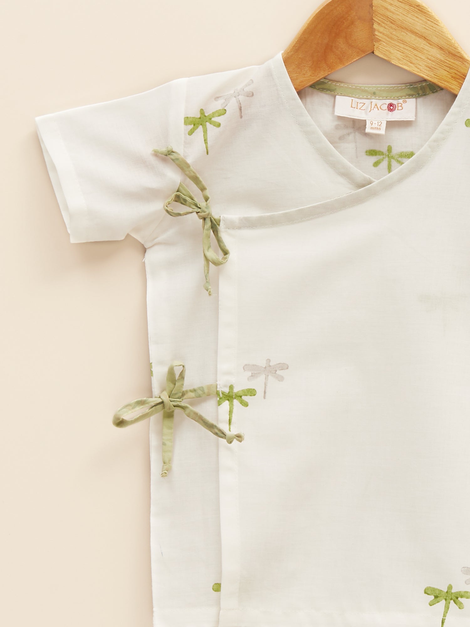 Liz Jacob jhabla sets in handblock prints for babies, lightweight and breathable