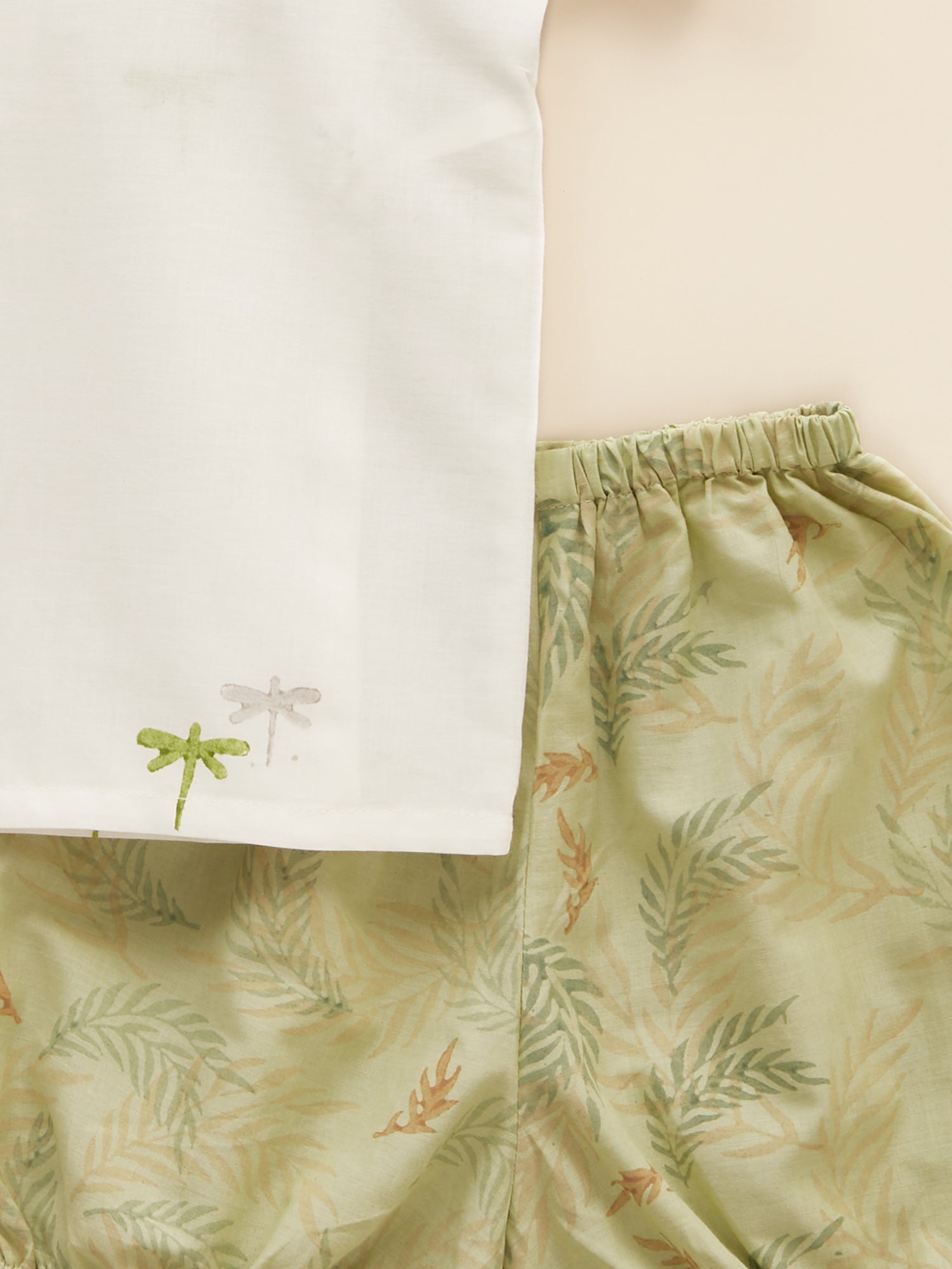 Liz Jacob jhabla sets in handblock prints for babies, lightweight and breathable