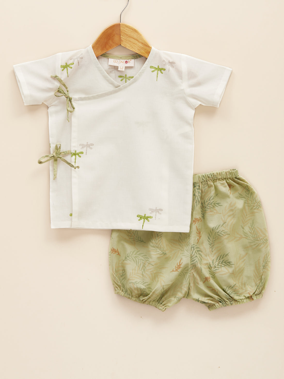 Liz Jacob jhabla sets in handblock prints for babies, lightweight and breathable