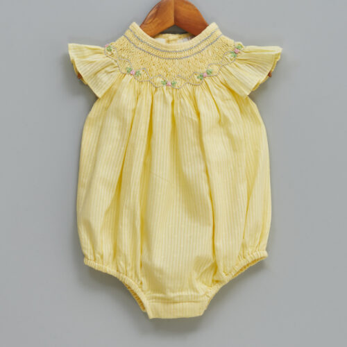 Liz Jacob smocked rompers